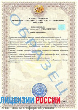 Образец сертификата соответствия (приложение) Сортавала Сертификат ISO 27001