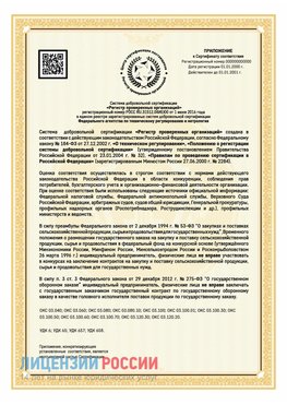 Приложение к сертификату для ИП Сортавала Сертификат СТО 03.080.02033720.1-2020